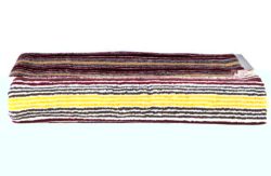 Kingsley Lifestyle Stripe Bath Sheet - Sangria